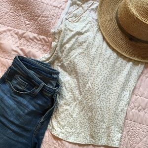 White and gold tank top